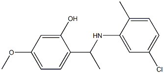 2-{1-[(5-chloro-2-methylphenyl)amino]ethyl}-5-methoxyphenol Struktur