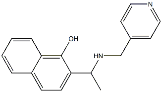 2-{1-[(pyridin-4-ylmethyl)amino]ethyl}naphthalen-1-ol Struktur