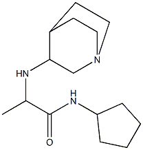 2-{1-azabicyclo[2.2.2]octan-3-ylamino}-N-cyclopentylpropanamide Struktur