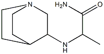 2-{1-azabicyclo[2.2.2]octan-3-ylamino}propanamide Struktur