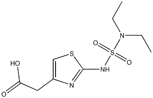 2-{2-[(diethylsulfamoyl)amino]-1,3-thiazol-4-yl}acetic acid Struktur