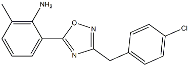 2-{3-[(4-chlorophenyl)methyl]-1,2,4-oxadiazol-5-yl}-6-methylaniline Struktur