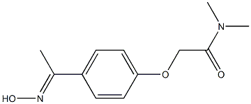 2-{4-[(1E)-N-hydroxyethanimidoyl]phenoxy}-N,N-dimethylacetamide Struktur