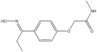 2-{4-[(1E)-N-hydroxypropanimidoyl]phenoxy}-N-methylacetamide Struktur