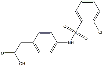 2-{4-[(2-chlorobenzene)sulfonamido]phenyl}acetic acid Struktur