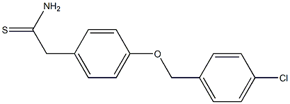 2-{4-[(4-chlorophenyl)methoxy]phenyl}ethanethioamide Struktur