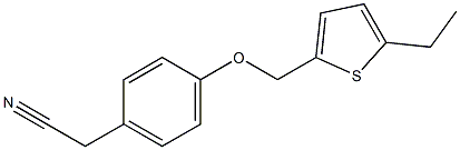 2-{4-[(5-ethylthiophen-2-yl)methoxy]phenyl}acetonitrile Struktur