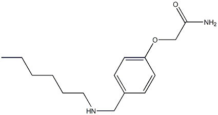 2-{4-[(hexylamino)methyl]phenoxy}acetamide Struktur