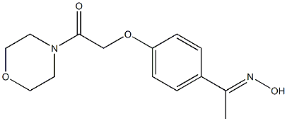 2-{4-[1-(hydroxyimino)ethyl]phenoxy}-1-(morpholin-4-yl)ethan-1-one Struktur