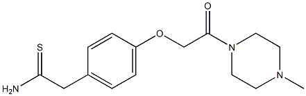 2-{4-[2-(4-methylpiperazin-1-yl)-2-oxoethoxy]phenyl}ethanethioamide Struktur