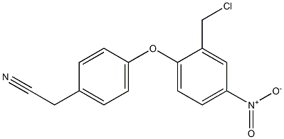 2-{4-[2-(chloromethyl)-4-nitrophenoxy]phenyl}acetonitrile Struktur