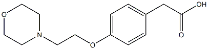 2-{4-[2-(morpholin-4-yl)ethoxy]phenyl}acetic acid Struktur