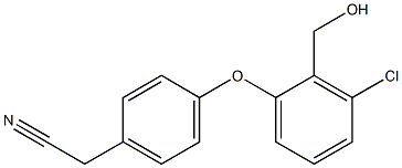 2-{4-[3-chloro-2-(hydroxymethyl)phenoxy]phenyl}acetonitrile Struktur