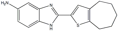 2-{4H,5H,6H,7H,8H-cyclohepta[b]thiophen-2-yl}-1H-1,3-benzodiazol-5-amine Struktur