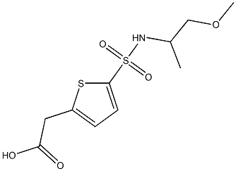 2-{5-[(1-methoxypropan-2-yl)sulfamoyl]thiophen-2-yl}acetic acid Struktur