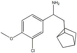 2-{bicyclo[2.2.1]heptan-2-yl}-1-(3-chloro-4-methoxyphenyl)ethan-1-amine Struktur