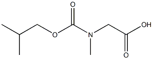 2-{methyl[(2-methylpropoxy)carbonyl]amino}acetic acid Struktur