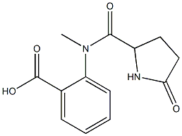 2-{methyl[(5-oxopyrrolidin-2-yl)carbonyl]amino}benzoic acid Struktur