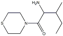 2-amino-3-methyl-1-(thiomorpholin-4-yl)pentan-1-one Struktur