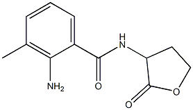 2-amino-3-methyl-N-(2-oxooxolan-3-yl)benzamide Struktur