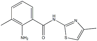 2-amino-3-methyl-N-(4-methyl-1,3-thiazol-2-yl)benzamide Struktur