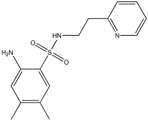 2-amino-4,5-dimethyl-N-[2-(pyridin-2-yl)ethyl]benzene-1-sulfonamide Struktur