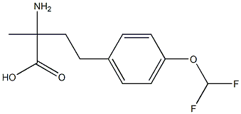 2-amino-4-[4-(difluoromethoxy)phenyl]-2-methylbutanoic acid Struktur