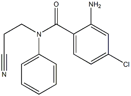 2-amino-4-chloro-N-(2-cyanoethyl)-N-phenylbenzamide Struktur