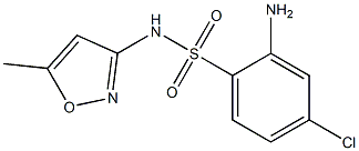 2-amino-4-chloro-N-(5-methyl-1,2-oxazol-3-yl)benzene-1-sulfonamide Struktur