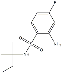 2-amino-4-fluoro-N-(2-methylbutan-2-yl)benzene-1-sulfonamide Struktur