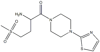 2-amino-4-methanesulfonyl-1-[4-(1,3-thiazol-2-yl)piperazin-1-yl]butan-1-one Struktur