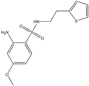 2-amino-4-methoxy-N-[2-(thiophen-2-yl)ethyl]benzene-1-sulfonamide Struktur