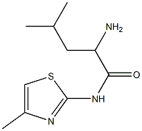 2-amino-4-methyl-N-(4-methyl-1,3-thiazol-2-yl)pentanamide Struktur