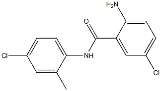 2-amino-5-chloro-N-(4-chloro-2-methylphenyl)benzamide Struktur