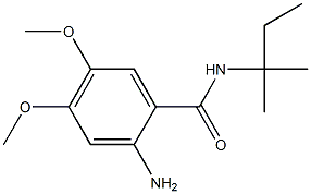 2-amino-N-(1,1-dimethylpropyl)-4,5-dimethoxybenzamide Struktur