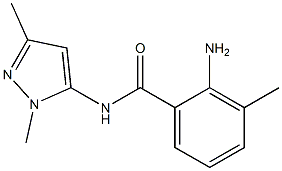 2-amino-N-(1,3-dimethyl-1H-pyrazol-5-yl)-3-methylbenzamide Struktur