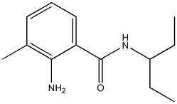 2-amino-N-(1-ethylpropyl)-3-methylbenzamide Struktur