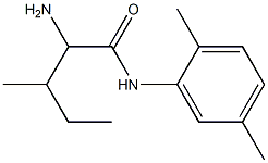 2-amino-N-(2,5-dimethylphenyl)-3-methylpentanamide Struktur