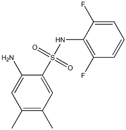 2-amino-N-(2,6-difluorophenyl)-4,5-dimethylbenzene-1-sulfonamide Struktur