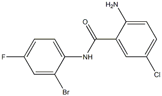 2-amino-N-(2-bromo-4-fluorophenyl)-5-chlorobenzamide Struktur