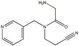 2-amino-N-(2-cyanoethyl)-N-(pyridin-3-ylmethyl)acetamide Struktur