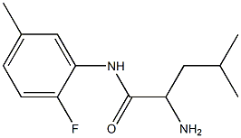 2-amino-N-(2-fluoro-5-methylphenyl)-4-methylpentanamide Struktur