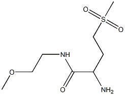 2-amino-N-(2-methoxyethyl)-4-(methylsulfonyl)butanamide Struktur