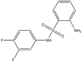 2-amino-N-(3,4-difluorophenyl)benzenesulfonamide Struktur