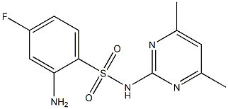 2-amino-N-(4,6-dimethylpyrimidin-2-yl)-4-fluorobenzene-1-sulfonamide Struktur