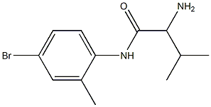 2-amino-N-(4-bromo-2-methylphenyl)-3-methylbutanamide Struktur