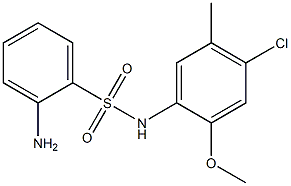 2-amino-N-(4-chloro-2-methoxy-5-methylphenyl)benzene-1-sulfonamide Struktur