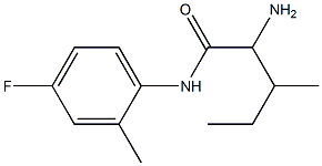 2-amino-N-(4-fluoro-2-methylphenyl)-3-methylpentanamide Struktur