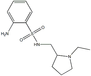 2-amino-N-[(1-ethylpyrrolidin-2-yl)methyl]benzenesulfonamide Struktur