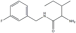 2-amino-N-[(3-fluorophenyl)methyl]-3-methylpentanamide Struktur